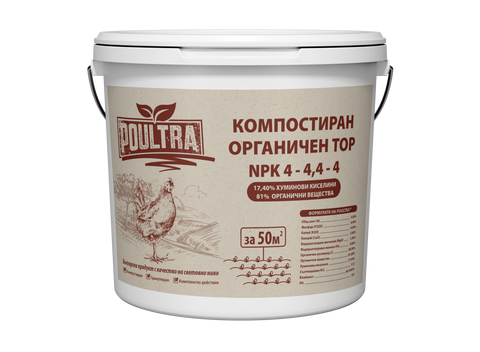 ㅤㅤㅤ6L Кофа За 50 м² ㅤㅤㅤ100% Органичен Компостиран Птичи Тор На Пелети